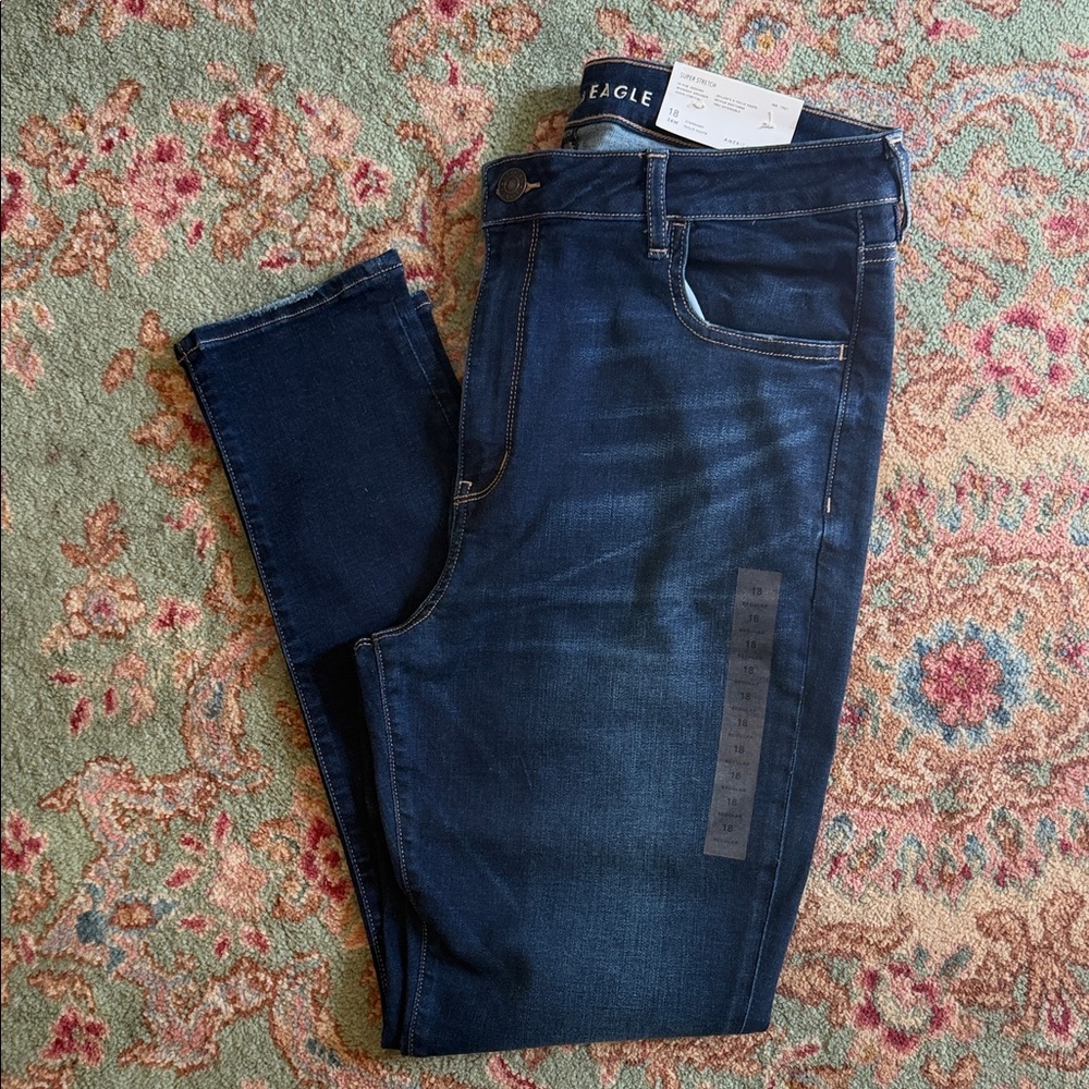 American Eagle Outfitters Dark Blue Jeans Jeggings NWT - Picture 6 of 15